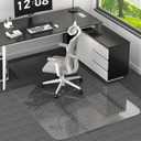 Office Chair Mat for Low Pile Carpeted Floors with Lip, 48" x 60" Plastic Floor mat for Desk Chair on Carpet,Easy Glide Carpet Protector Mat for Computer Chairs,Rolling Chairs,Home,Office Non-Slip