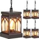 KOOPER 4 Pack Solar Lanterns Outdoor Waterproof, Brighter Hanging Solar Lantern Lights for Outside, Auto ON/Off Lanterns Decorative Outdoor for Garden Table Yard Path Tree Patio Lawn Decor, Gifts