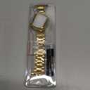 MioHHR Solid Stainless Steel Band Compatible with Apple Watch 38mm(Series 3/2/1) 40mm(Series SE/6/5/4) 41mm(Series 9/8/7) Metal Strap with Soft TPU Case for iWatch Bands for Women and Men, Gold