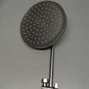 SparkPod Round Rain Shower Head with Extension Arm - Height Adjustable Shower Head with High Pressure Performance - Easy 1-Minute Installation (8" Round, Elegant Brushed Nickel)