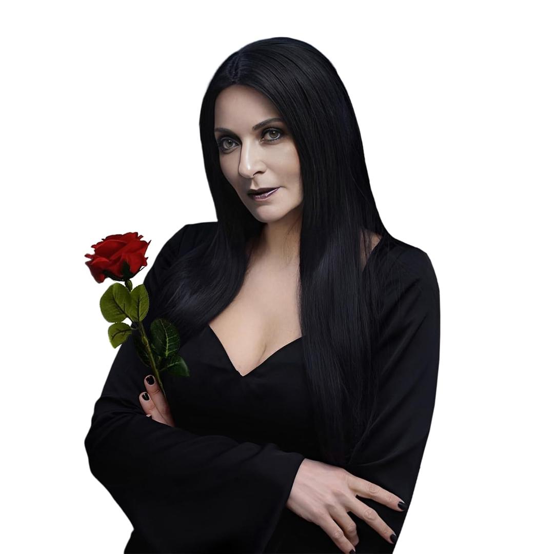 Long Black Wig Straight, Long Black Wigs For Women, Halloween Costume Wigs For Women