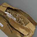 ELYKEN 28 Inch Christmas Tree Collar, Gold Woven Xmas Tree Skirt for 7.5 ft Trees, Stylish Tree Base Cover with Cord Cut-Out, Round Tree Ring for for Pencil Trees, Easy Assembly