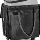 Fanwoli Reusable Grocery Bag on Wheels with Upgraded Wrinkle-Resistant Fabric | Enhanced Stability Wheels & Extended Handle | Foldable Shopping Trolley for Laundry, Carries Up to 130, L