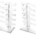 Lamoutor 2Pcs Sunglasses Rack Holder Glasses Display Stand Transparent