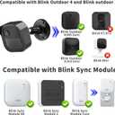 Blink Outdoor 4th Gen Camera Mount, 2Pack Weatherproof Housing and 360 Degrees Adjustable Bracket with Sync Module Mount for Blink Outdoor Camera System (Black, Cameras not Included)