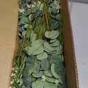 lovemoon Mixed Greenery Artificial Eucalyptus Stems, Baby Breath Artificial Flowers Bulk and Eucalyptus Leaves for Wedding Bouquets Home Office Floral Decor (100, Green and White)