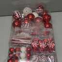 Shatterproof Christmas Ball Ornaments Set, 130 Pack Christmas Tree Decorations, Assorted Hanging Christmas Balls Bulk for Holiday Indoor Outdoor Xmas Party Decor (130 Red)