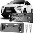 Jogscay License Plate Bracket Accessories for Lexus RX350 2016 2017 2018 2019, RX450h 2016 2017 2018 2019, RX350L 2018 2019, Front Bumper License Plate Holder Replacement Frame Black Mount