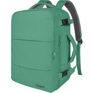 Taygeer Travel Backpack for College Woman, Lightweight Backpack for 15.6 inch Laptop with Water Bottle Holder, TSA Friendly Bag for Women, Back Pack Carry On Luggage for friend Gym Sport,Green