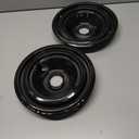 GE Black Stove Drip Pans, 10% Energy Save by Enamel Spraying Prevent Bending and Rust - Include 2 6'' Burner Drip Pans and 2 8'' Drip Bowl
