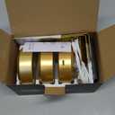 EZVALO Picture Lights for Wall, 2000mAh Rechargeable Battery Magnetic Poster Lights with 3 Color Temps & 12 RGB, Remote Dimmable Timer Painting Light, Wall Decor Light for Art Display, Frame (3 Pack) (Gold)