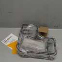 YASONIC Shower Caddy Corner, 3-Pack Adhesive Rustproof Stainless Steel Shower Shelves with Soap Holder, No Drilling Shower Organizer Corner for Dorm, Renters Bathroom, Bronze