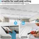 Art3d Drop Ceiling Tiles, 24x48in. White (12-Pack), Polyvinyl Chloride (PVC), Glue Down