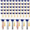 Didaey 2024 Graduation Gumball Tubes Graduation Party Favors Including 50 Pcs Graduation Candy Container and 50 Pcs Mini Graduation Caps with Gold Tassels Set for Grad Party Guests Supplies(Blue)