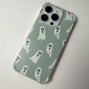 Cute Halloween White Ghost Case Compatible with iPhone 13 Pro, Spooky Ghost Case for iPhone 13 Pro for Teens Men and Women, Cool TPU Bumper Phone Case Cover