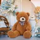 MaoGoLan Giant Teddy Bear 6 Feet Tall, Dark Brown Human Size Big Teddy Bear Stuffed Animal for Boyfriend,Girlfriend,Wife on Valentines Day,Christmas,Birthday
