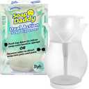 Scrub Daddy Soap Dispenser for Kitchen and Bathroom - Soap Daddy - Refillable Soap Dispenser for Countertop, Dual Action with Easy Grip Sides, Multi-use, 1 ct