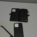 Defencase for iPhone 15 Pro Max Magnetic Wallet Case Compatible with Magsafe with RFID Blocking Zipper Strap Card Holder for Women Men, PU Leather Detachable Case for iPhone 15 Pro Max (6.7"), Black