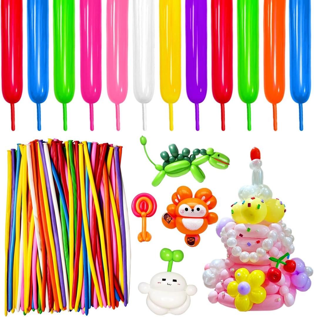 260 Long Balloons for Balloon Garland Thickening Skinny Latex Twisting Animals Modeling Christmas Birthday Wedding Party Festival Decorations 100pcs