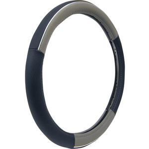 Custom Accessories 38850P Black/Grey with Chrome Accent Steering Wheel Cover