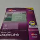 Avery Printable Shipping Labels with Sure Feed, 2" x 4", Matte Clear, 100 Blank Mailing Labels & Printable Return Address Labels with Sure Feed, 2/3" x 1-3/4", Matte Clear, 600 Blank Mailing Labels