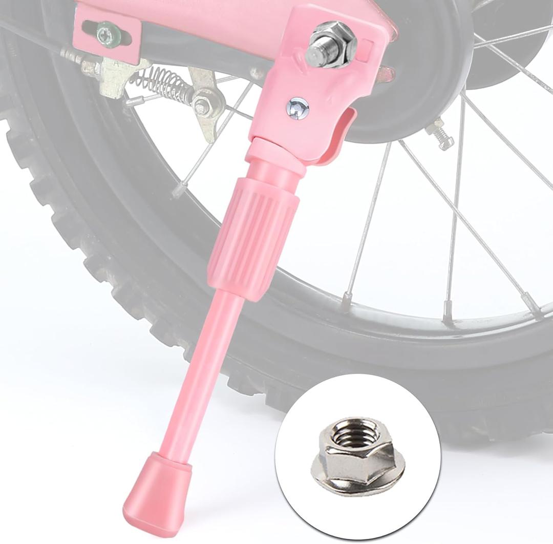 Kids Bike Kickstand Fits 12 14 16 18 20 Inch Bicycles, Aluminum Alloy Kickstand for Kids Bike with Anti-Slip Pad, Universal Fit for Mountain Road Bikes