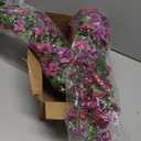 Dolicer 2 Packs Look Real Artificial Flowers for Outdoors, Fake Artificial Hanging Flowers for Outdoors Realistic UV Resistant Hanging Flowers Silk Petunia Faux Flowers for Porch Patio(Purple+Fuchsia)