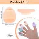 50 Pcs Finger Mini Makeup Sponge Set for Foundation, Concealer, Face Powder, Under Eye Setting, Cosmetic Tool 