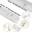 BLS T01L LED Closet Light, Super Bright 20 LED Under Cabinet Lighting Battery Powered/DC Input Wireless Motion Sensing Light, Auto On Off Switch, Motion Sensor & Light Sensor, Light Beam Adjustable