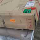 Benjara Queen Size Bed with 4 Storage Drawers, Bookcase Headboard, Walnut Brown