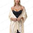 Set of 2 Packs, AWAYTR Silky Sheer Shawls and Wraps for Women Evening Dresses Soft Silky Wraps Wedding Bridal Scarf