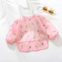 Long Sleeved Bibs,5 PCS Waterproof Wearable Bibs with Sleeves,Baby Feeding Smock, Medium : 6-24 Months