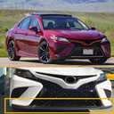 Front Bumper Lower Grille Trim Molding Fit For Toyota Camry SE XSE 2018 2019 2020,Middle & Driver&Passenger Side,3Pcs Front Lower Bumper Guard Replace For 5312233040/TO1044119,Gloss Black