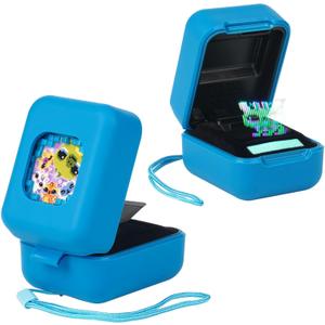 3 x MGZNMTY Silicone Case for Bitzee Magicals Interactive Toy Digital Pet and Case, Protective Skin Cover for New Bitsy Electronic Virtual Pet (Magic Blue)