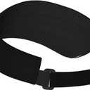 Potato Sport Sun Visor Hat Adjustable Summer Outdoor Travel Beach Ball Cap Empty Top Baseball Cap for Men Women (Black)