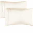 King Pillow Cases Set of 2 - Ultra Soft Hotel Quality Pillowcase Covers - Comfy, Cozy & Wrinkle Free - Shrinkage, Stain & Fade Resistant - Machine Washable Pillow Protectors - 2 Piece Set - Off White
