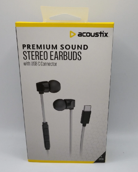 Acoustix Premium Sound Stereo Earbuds With Lightning USB C Connector