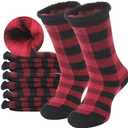 Sunew 4 Pairs Thermal Socks Skiing Snowboarding Hiking Mens Womens 7X Warmer Winter Crew Boot Socks
