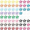 ELANE 64 Pcs Small Star Snap Hair Clips for Women Girl,Cute Hair Barrettes for Women Fine Thin Hair Accessories (Mix-colors)