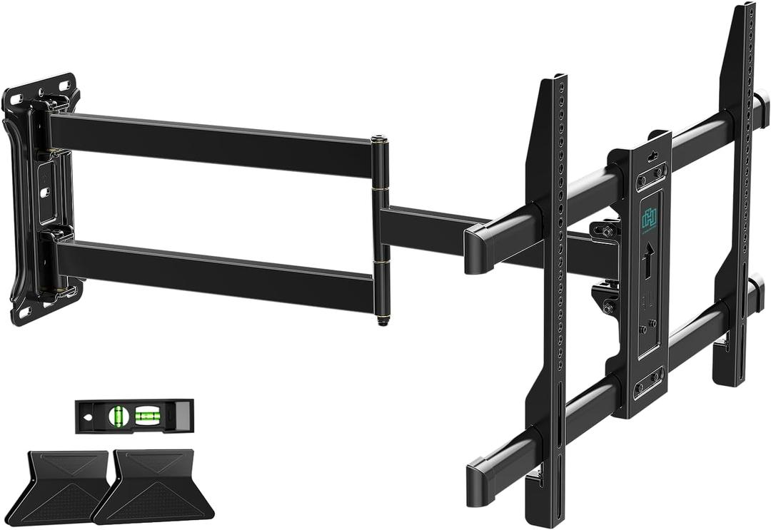 HCMOUNTING Pre-Assembled Corner TV Wall Mount for 32-80" TVs, Full Motion with Smooth Gliding Extension, 30" Long Arm, Single Stud Installation Holds 100lbs, Max VESA 600x400mm