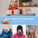 Winter Hats for Kids - Warm Toddler Beanie Hat with Ear Flaps, Toddler Girls Winter Hat for 3-8 Years Boys Girls (Black, 3 Pack)