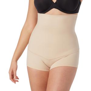 Maidenform Women's Shapewear Underwear, High-Waisted Body Shaper Shorts, Shapewear Tummy Control Boyshort (Large, Latte Lift)