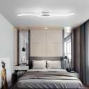 39.37Inch Linear Ceiling Light 6000K Chrome Modern Ceiling Light Fixture 28W Long Flush Mount Ceiling Lamp for Hallway, Kitchen, Bedroom, Dining Room