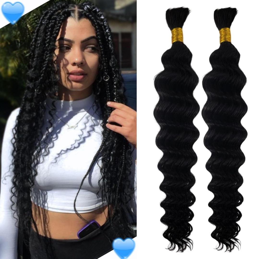 Boho Human Braiding Hair Curly for Boho Braids Human Boho Braiding Hair Boho Curly Hair for Braiding 20 inch