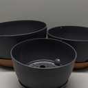 KPUVX 8/10/12 inch Plant Pot Hanging Planters Self Watering Pots for Indoor Plants, 3 Pack Plastic Hanging Basket with Removable Tray for Home Garden Porch Balcony Patio Decor (Black)