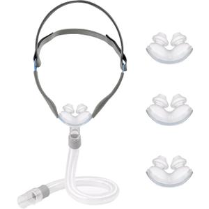 CPAP Masks - Nasal Pillow Mask, CPAP Nose Mask with Headgear, Reusable Sleep Apnea Mask, Includes Small, Medium, Large Cushions