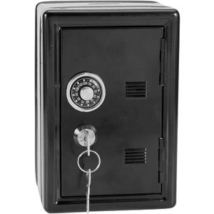 Joyzan Metal Piggy Bank, Mini Safe Coin Cash Locking Box Kid Money Saving Locker with 2 Keys Small Change Storage Jar Desktop Password Code Pot Saver Combination Lock Children Boys Girls Birthday Gift