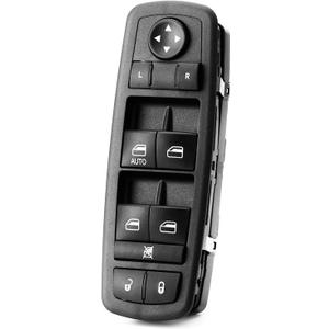 2017 2018 2019 2020 2021 2022 Cherokee Master Power Window Switch, Driver Side Window Control Button Door Lock Switch for JP Cherokee 68275252AC,68275252AD,68275252AE,DWS2252(w/o Folding Mirrors)