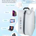 Professional Vacuum Bags with Built-in Pump, 30L Vacuum Seal Bags with See-through Window, Space Saver Bags for Clothing Travel IP67, Reusable Compression Bag (Silver White 1PC)