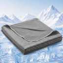King Size Cooling Blanket for Hot Sleepers - Lightweight Breathable Cool Cold Blanket - Keep Cool for Night Sweats, Soft Thin Ice Blankets for Bed Couch Sofa, (Dark Gray, 90"x108")